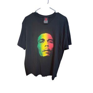 Bob Marley 2007 Zion Roots Wear Adult T-Shirt L 100% Cotton Black